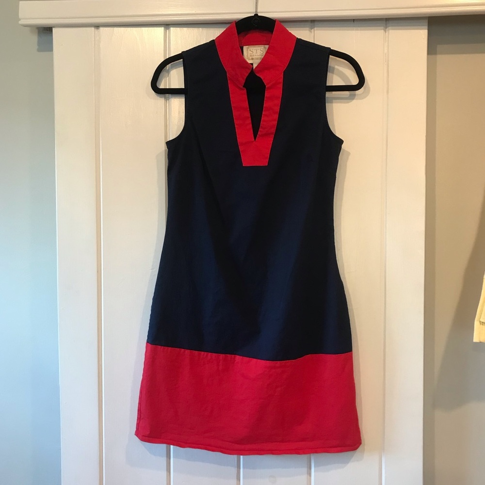 Sail to Sable navy and red dress - size small